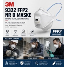 3m 9322+ Ventilli Toz Maskesi Ffp2 Aura  10 Adet