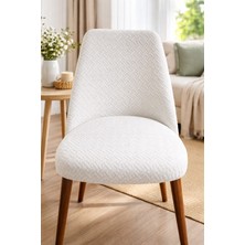 Arife Home Mutfak Sandalye Kılıfı-Tuğla Desen Tek Adet Kaliteki Tam Saran Yıkanabilir Oval Sandalye Örtüsü Chair Cover