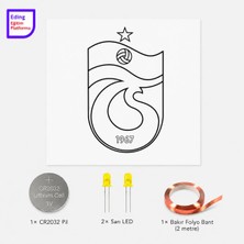 Fapatech Eding Lightcircuit Trabzon Spor Futbol Elektrik Kağıt Devre Eğitim Kiti | Paper Circuits Elektrik Deney| Stem CR2032 LED ve Bakır Iletken Bant