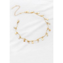 X-lady Accessories Yıldız Kolye 40 cm Altın Sarısı Kaplama Metal Kadın Temalı Tasarım