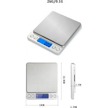 Hepsi Uygunn Dijital Hassas Mutfak Terazisi Hassas Tartı 2000 Gr/01 gr Hassasiyet
