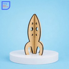 Fapatech Eding Mini Boyanabilir Roket Modeli Fen| Güneş Sistemi ve Uzay Stem Etkinlik Kiti | Fen Bilimleri Eğitici Ahşap Maket