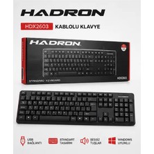 Hadron Kablolu Standart Klavye Q Siyah HDX2603