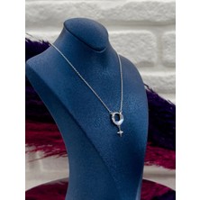 Livora Jewelry 925 Ayar Gümüş Zirkon Taşlı Kuzey Yıldızı Lüks Kadın Kolye