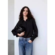 Mango Gizli Kapamalı Saten Gömlek