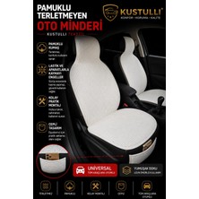 Kuştulli 3'lü Pilot Terletmeyen Oto Koltuk Kilim Minder Cepli Model (Krem)