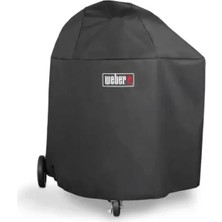 Weber Premium Branda 7173 – Summit Kamado E6 & Summit Charcoal  Dayanıklı Polyester | Su Geçirmez & Uv Korumalı | Cırtlı Rüzgâr Kayışları