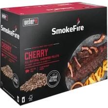 Weber Cherry Hardwood Pellets – %40 Vişne / %60 Kayın, 8 kg Torba, Katkısız Doğal (Model: 18293)