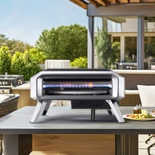 Gazlı Döner Pizza Fırını – 40,5 cm Cordierit Taş Tablalı, 8.2 Kw
