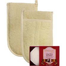 İpek Naturel Ipek Naturel Kabak Lifi Kese Çift Taraflı El Geçmeli Spa Seti + Çilek Sabunu Banyo Hamam Kesesi