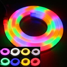 Kirgil Neon LED Rgb Animasyonlu 5 m Çift Taraflı Neon LED