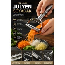 Tasarım Evi Çelik Ikili Jülyen & Jullien Titan Doğrayıcı Sebze Meyve Soyacağı Paslanmaz Çelik