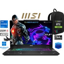 MSI Msı cyborg 17 B13WFKG Intel Core I7 13620H 8gb 512GB SSD RTX5060 W11 Pro 17.3" Fhd 144Hz Taşınabilir Bilgisayar Prestij Çanta