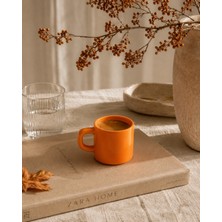 Beige & Stone Turuncu Seramik Fincan 175 ml Kahve Çay Espresso ve Türk Kahvesi Fincanı
