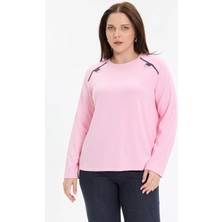 Kado Moda Metal Halka Detaylı Basic Kadın Bluz