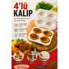 Tasarım Evi Pratik Içli Köfte Kalıbı 4'lü Içli Köfte Aparatı Hamur Şekillendirme Köfte Kalıbı