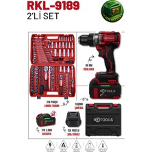 RKL-9189 Retools Bordo 2'li Set ( 90 Nm Vidalama + 216 Parça Lokma Takımı )