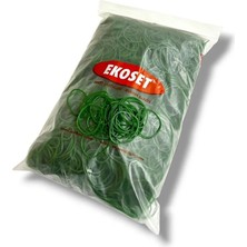Ekoset Kauçuk Renkli Paket Ambalaj Para Lastiği Yeşil 70 mm 1Kg