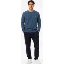 Lacoste Bisiklet Yaka Dar Kesim Indigo
