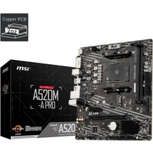 MSI Msı A520M-A Pro 4600/1866MHZ M.2 Matx Ddr4 Am4 Anakart