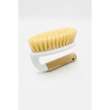 Makri Home Bambu Saplı Kavramalı Çok Amaçlı Ovma ve Temizlik Fırçası, Kompakt Boy, 14 cm