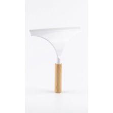 Makri Home Bambu Saplı Cam ve Yüzey Çekçeği, Duş Kabini ve Ayna Sileceği, 24 cm