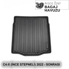 Elorcar Cıtroen C4X Ince Stepneli Model 2022 - Sonrası 3D Bagaj Havuzu
