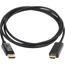 kzy mobilyal Powermaster PM-15436 1.8 Metre Display Port To HDMI Çevirici Kablo Beyaz Renkli Kaliteli Tasarım