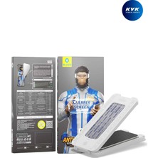 Blueo iPhone 13/13 Pro/14/16E Uyumlu Uygulama Aparatlı Yansıma Önleyici HD Cam Ekran Koruyucu