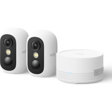Anker Eufycam C35 2+1 Kablosuz Güvenlik Kamera Seti, Homebase Mini, Kompakt, IP67 Suya Dayanıklı, Beyaz - T8110