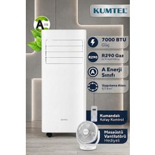 Kumtel Juniper Kmpac-7 Portatif Taşınabilir Klima | Hızlı ve Etkili Soğutma Masaüstü Vantilatör Hediyeli