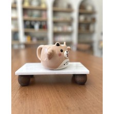 Marys Concept Kucaklayan 3D Hayvan Figürlü Kupa Köpek - Bej