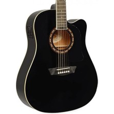 Washburn AD5CEB Apprentice 5 Serisi Siyah Elektro Akustik Gitar