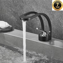 OEM Banyo Lavabo Bataryası Şelale Tasarım Yeni Mat Siyah/krom