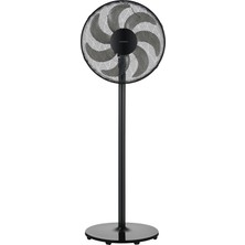 Kumtel KTF-760 Siyah 16 Inç Ayaklı Vantilatör 50 W,7 Pervaneli,3 Kademeli, 130 cm Yükseklik