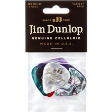 Jim Dunlop PVP106 Celluloid Medium Pick Variety 12'li Paket Pena
