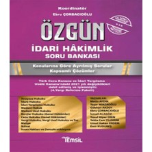 Temsil Kitap Özgün İdari Hâkimlik Soru Bankası 2021 Ebru Çorbacioğlu Tarafından Hazırlanan 880 Sayfa Kapsamlı Çalışma