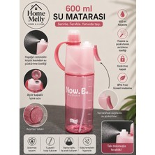 Btm Home Şeffaf, Renkli Su Fışkırtmalı Serinletici Su Matarası / Suluk