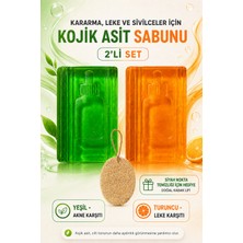 Duff Clean Kojik & Acne Sabunu 110–120 G 2’li Set – Leke ve Sivilce Karşıtı, Siyah Nokta Temizleme Kabak Lifi Hediyeli
