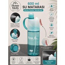 Btm Home Şeffaf, Renkli Su Fışkırtmalı Serinletici Su Matarası / Suluk