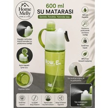 Btm Home Şeffaf, Renkli Su Fışkırtmalı Serinletici Su Matarası / Suluk