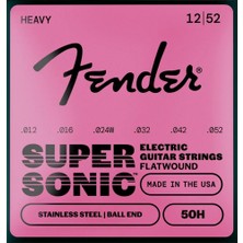 Fender Supersonic 50H Flatwound Stainless Steel 012-052 Gitar Teli