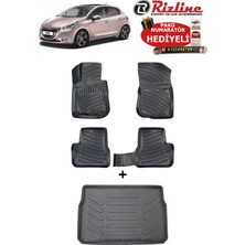 Rizline Peugeot 208 2012-2019 Havuzlu Paspas ve Bagaj Havuzu Seti