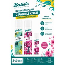 Batiste Kuru Şampuan 3'lü Set - Original 200 ml + Blush 200 ml + Blush 50 ml Seyahat Boy