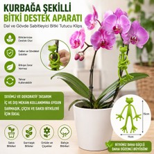 Bak Gel Al Kurbağa Şekilli Bitki Sabitleyici Klips, Dal Gövde Destek Aparatı, Bitki Tutucu