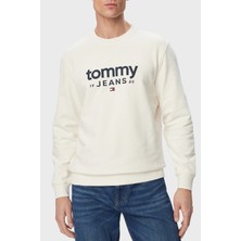 Tommy Jeans Pamuklu Regular Fit  Bisiklet Yaka Sweat Erkek Sweat DM0DM23392 Ybh