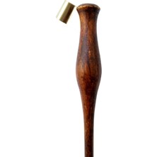 Sanathobi El Yapımı Copperplate Obliq Kalem Sapı, Gölge Yazı, Kahverengi Desenli, Ardıç Ağacı-K7