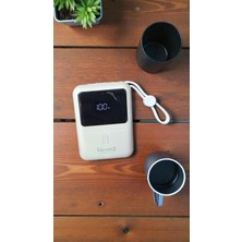 Heartz H21 Mini Boy 10000 Mah Power Bank Pd 20W ve USB 22.5W Fast Hızlı Şarj Dahili Type C ve Lightn