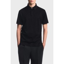 Emporio Armani Tamamı Logolu Regular Fit Düğmeli Polo Erkek Polo EM007339 AF10017 FC375