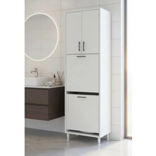 Lumea Kirli Çamaşır Sepetli Çok Amaçlı Banyo Dolabı